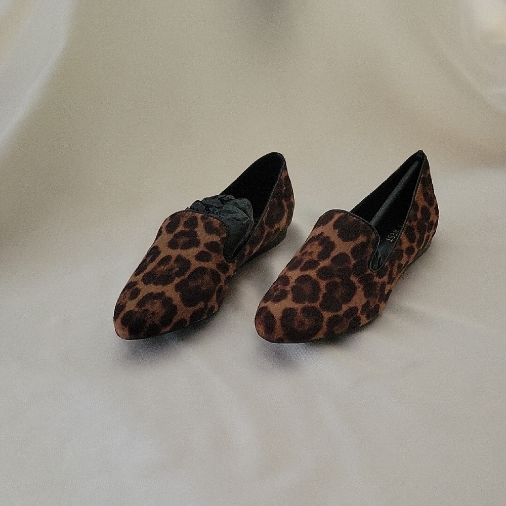 Nine West Brown Leopard Print Flats